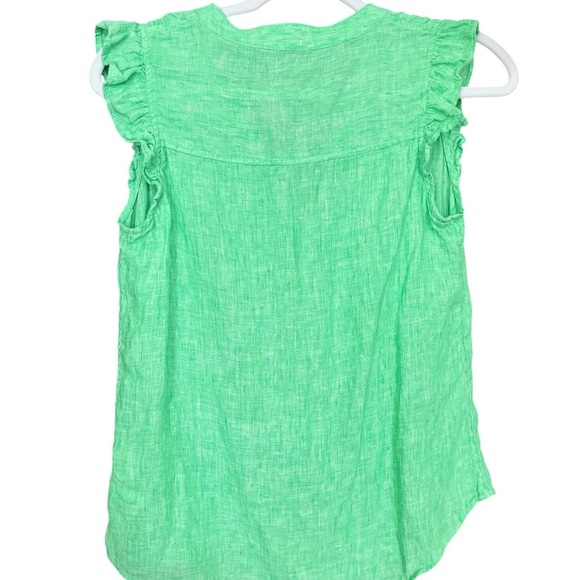 linen shirt 
buttons
used only once 
green color
Size S - Picture 3 of 6